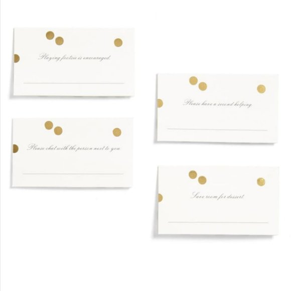 kate spade gold dot place cards new in box - Picture 4 of 10